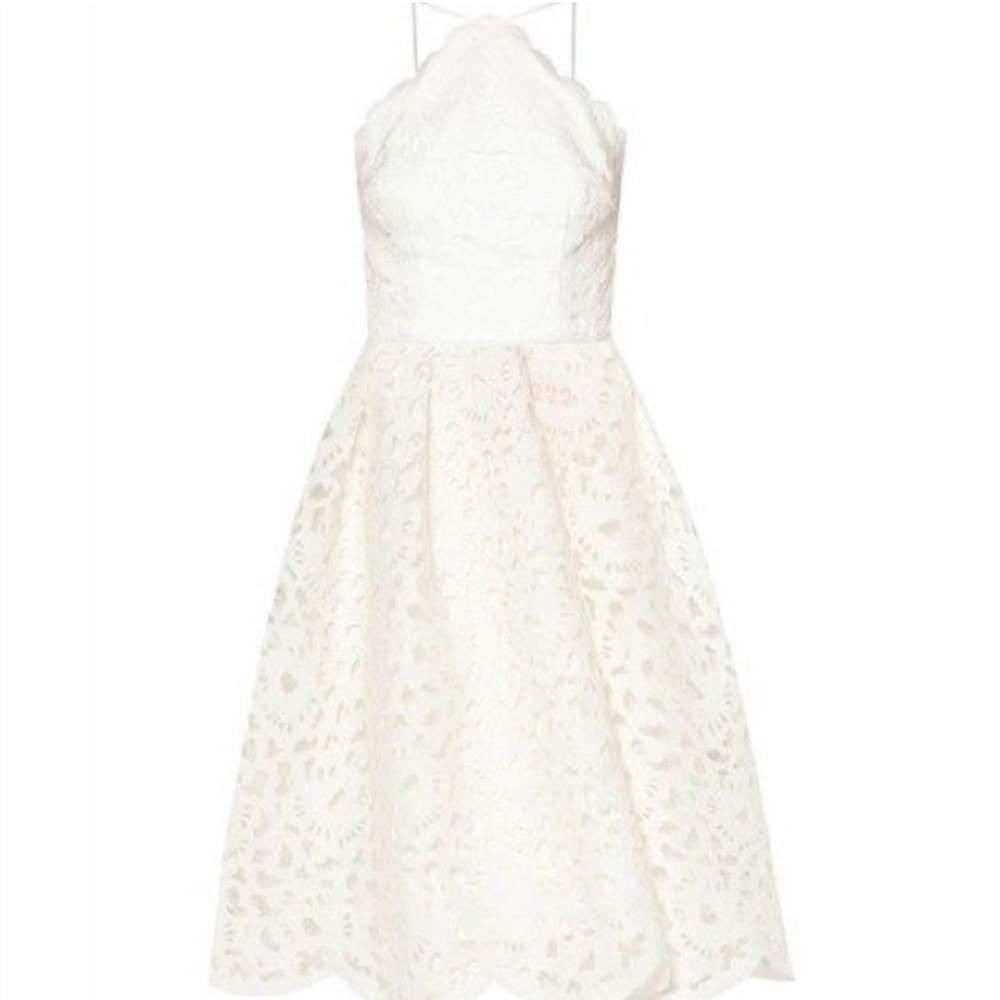 Chi Chi London Aniya lace halter midi dress